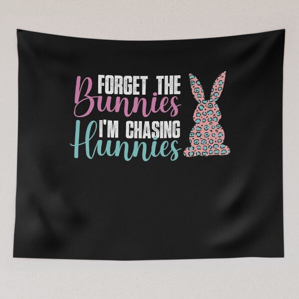 Item preview, Forget the Bunnies Im Chasing Hunnies easter bunny leopard print designed and sold by SIMPLINZ.