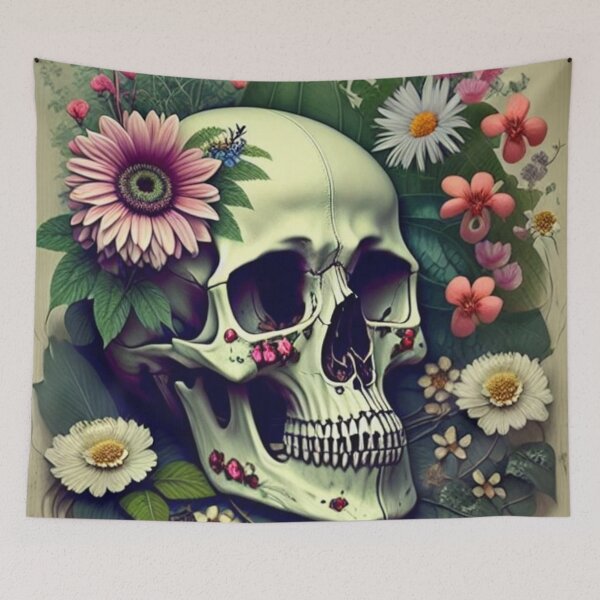 Item preview, Floral Skull designed and sold by BiancaDPetals.