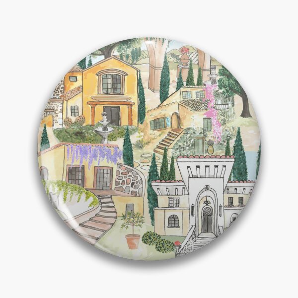 Item preview, Watercolor Tuscan villas II designed and sold by SweetCoolVibes.