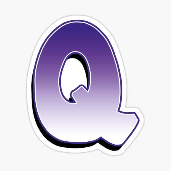 Leter Q - Purple Sticker