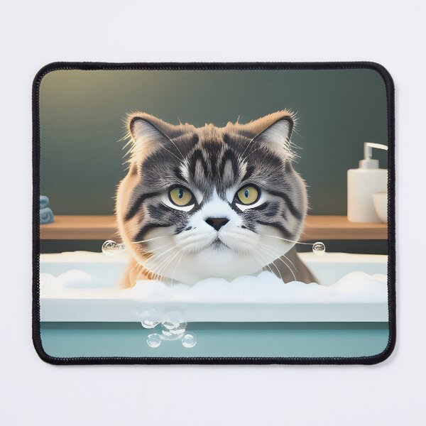 Item preview, Cat Taking a Bath - Modern Digital Art designed and sold by Ai-michiart.