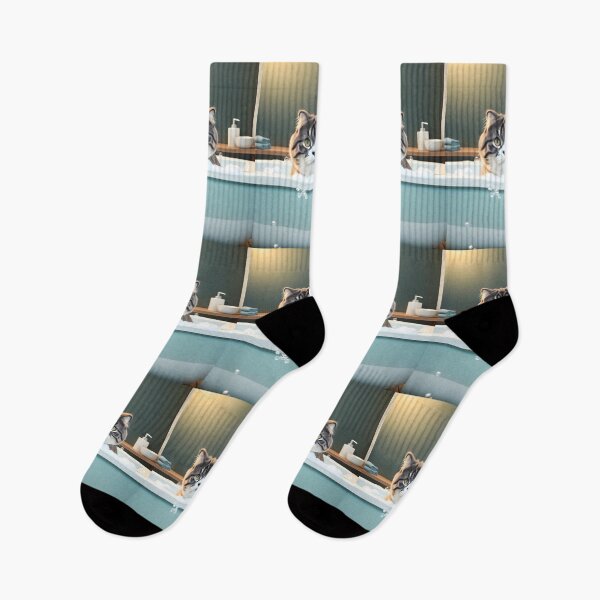 Item preview, Cat Taking a Bath - Modern Digital Art designed and sold by Ai-michiart.
