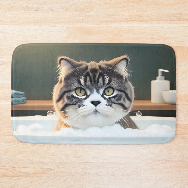 Item preview, Cat Taking a Bath - Modern Digital Art designed and sold by Ai-michiart.
