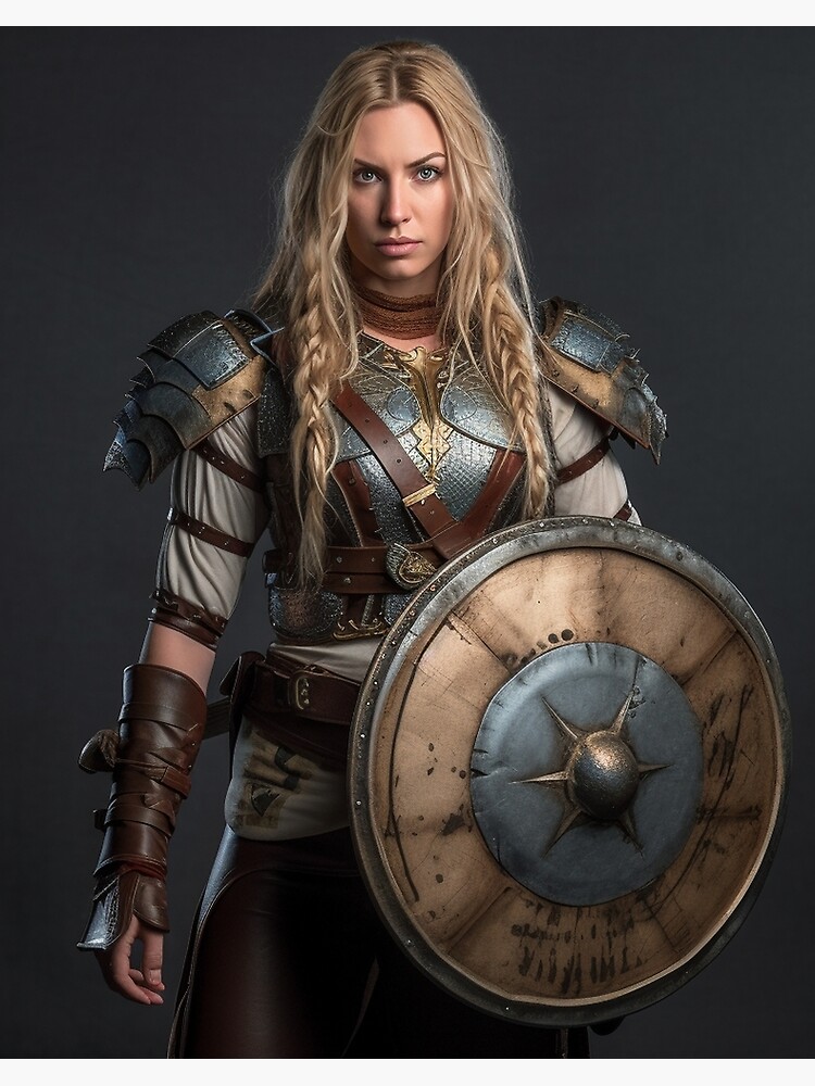 Femme guerrière viking | Impression rigide