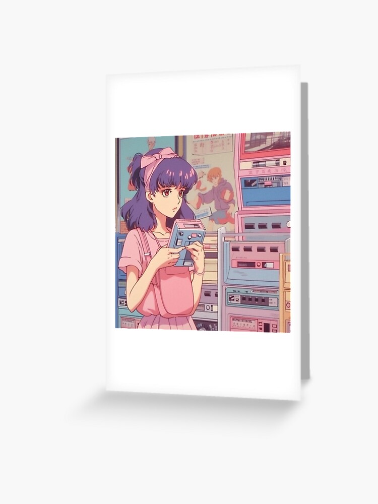 Aesthetic Anime Girl - Anime Kawaii Girl Classic . Greeting Card