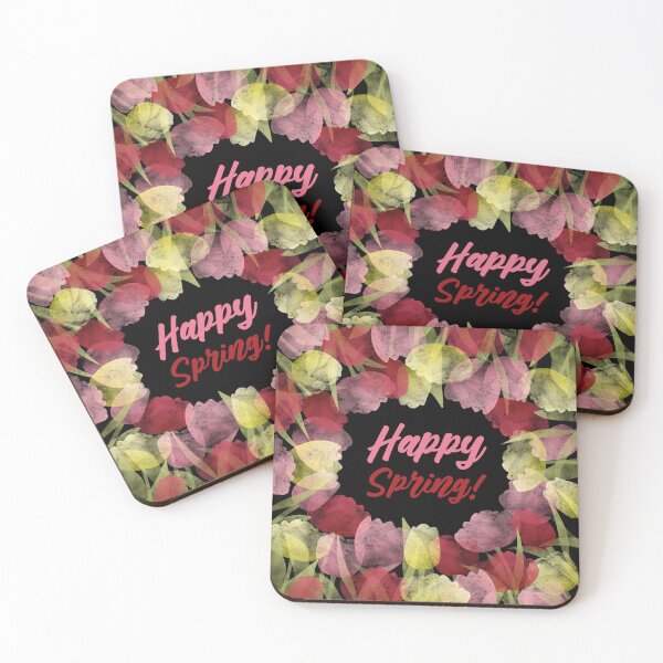 Item preview, Happy Spring | Pink Red Yellow | Black designed and sold by Wintre2.