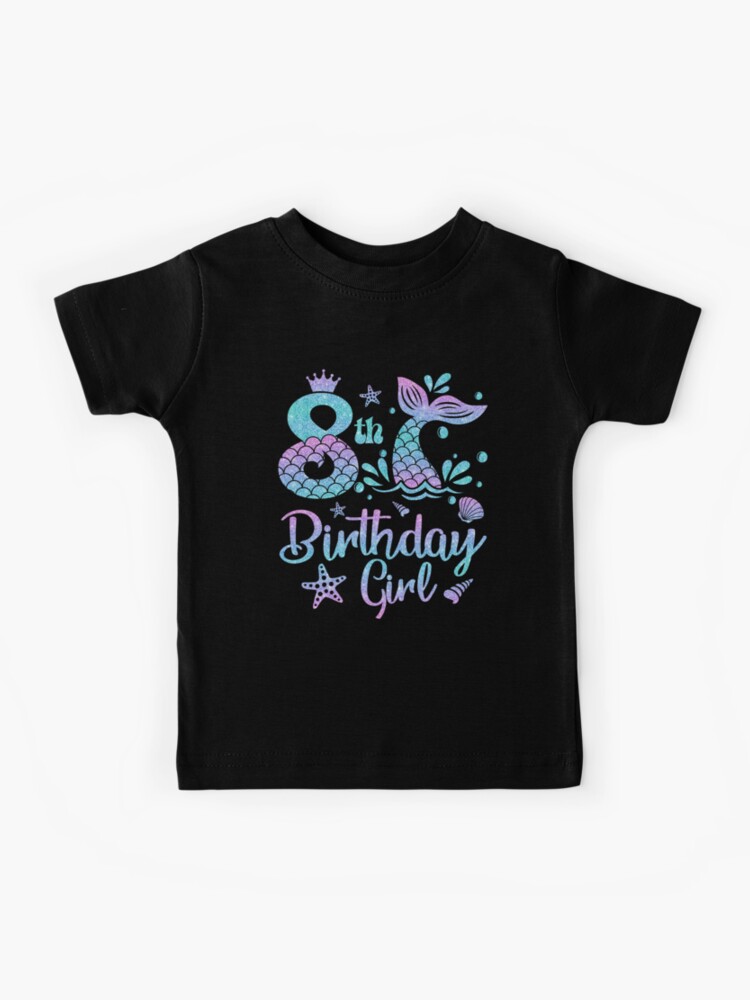 Mermaid birthday best sale girl shirt