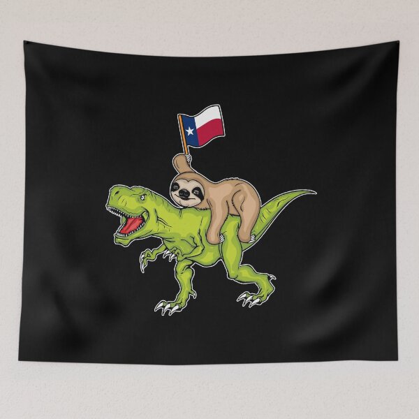 Item preview, Texas Flag Gift Dinosaur Sloth Lover Kids USA Texas designed and sold by DSWShirts.