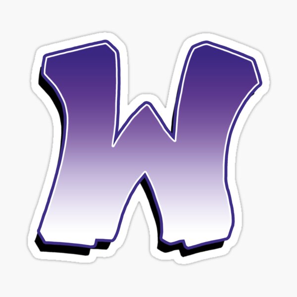 Letter W - Purple Sticker