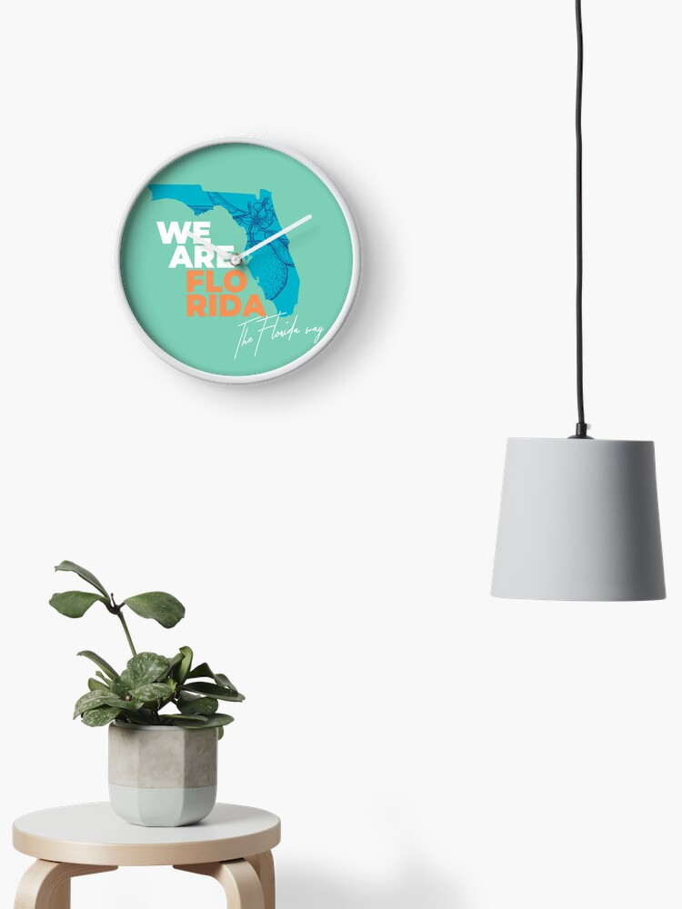 Thumbnail 1 of 4, Clock, We are Florida, the Florida way designed and sold by FLimmigrant.