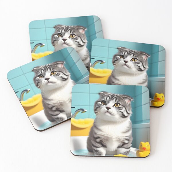 Item preview, Cat Taking a Bath - Modern Digital Art designed and sold by Ai-michiart.