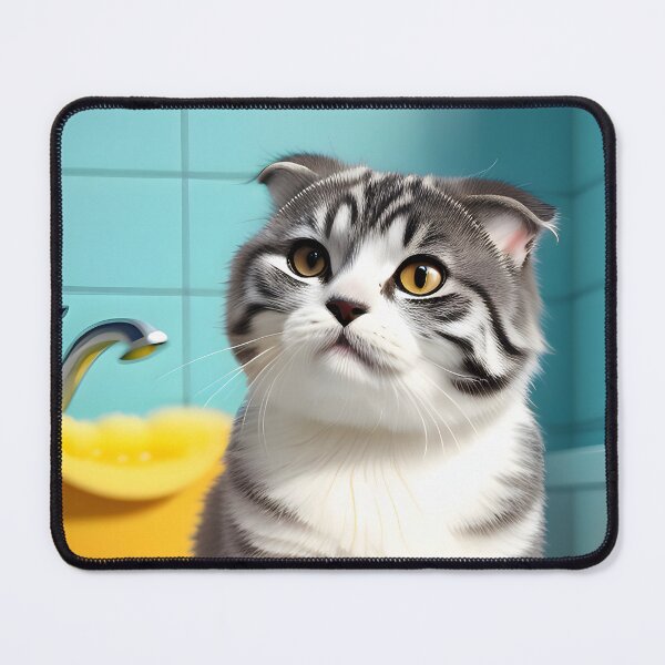 Item preview, Cat Taking a Bath - Modern Digital Art designed and sold by Ai-michiart.