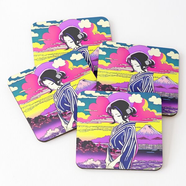 Item preview, Retro Anime Okiya: Traditional Japanese Architecture and Anime with Ukiyo-e Style  designed and sold by BobbysByBobby.