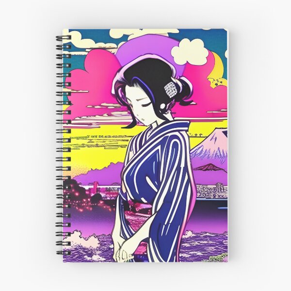 Item preview, Retro Anime Okiya: Traditional Japanese Architecture and Anime with Ukiyo-e Style  designed and sold by BobbysByBobby.