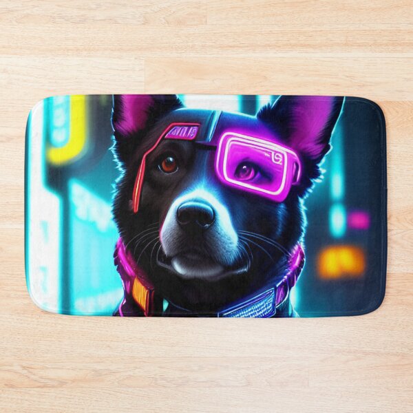 Item preview, Cyberpunk Dog Sci Fi Art designed and sold by CyberArtWorld.