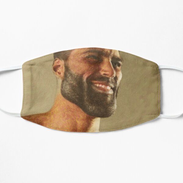 Chad Gigachad Mask Mask Cloth Reusable Print Filter Washable Chad Gigachad  Meme Soyjak Doomer Zoomer Boomer Macho Jaw Gray