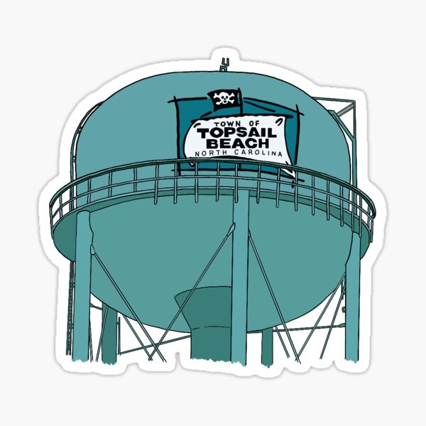 Item preview, Topsail Beach Water Tower designed and sold by Gennyrich28.