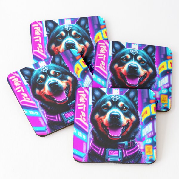 Item preview, Colorful Cyberpunk Dog designed and sold by CyberArtWorld.