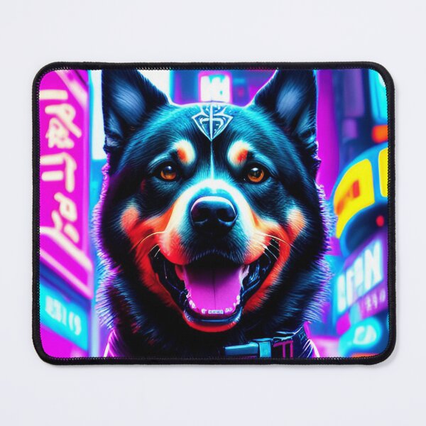 Item preview, Colorful Cyberpunk Dog designed and sold by CyberArtWorld.