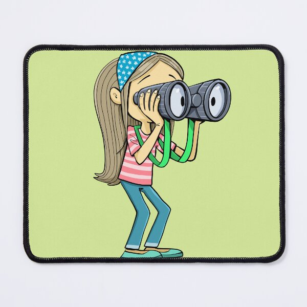 Item preview, girl looks carefully into the distance with binoculars designed and sold by duxpavlic.