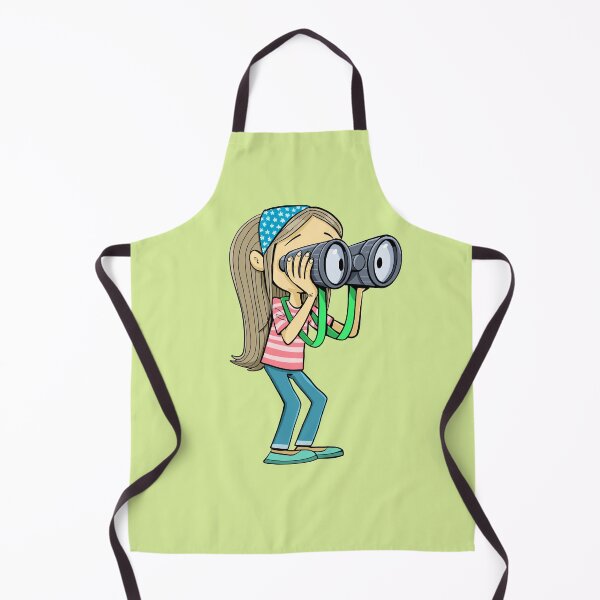Item preview, girl looks carefully into the distance with binoculars designed and sold by duxpavlic.