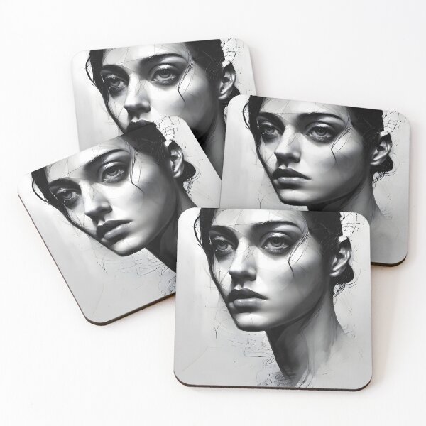 Item preview, Modern Abstract Black and White AI Art  designed and sold by stayrad.