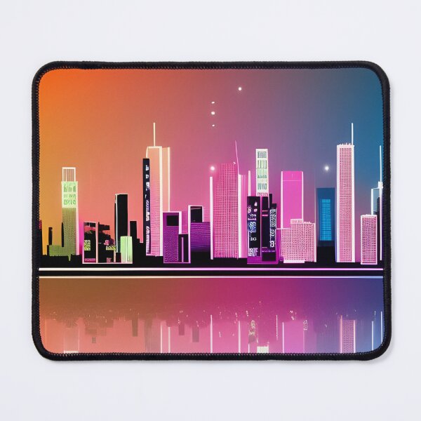 Item preview, Reflection of a neon city in water designed and sold by brandway.