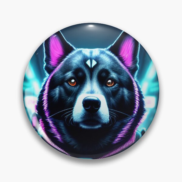 Item preview, Futuristic dog Neon Sci fi Art designed and sold by CyberArtWorld.