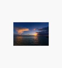 Sunset over Heir Island viewed from Cunnamore pier, Wild Atlantic Way, West Cork, Ireland Art Board
