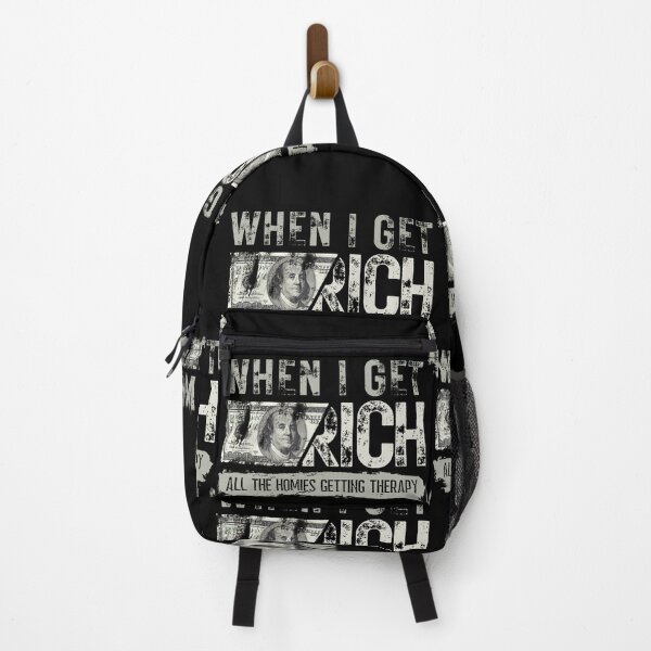 Item preview, When I Get Rich All The Homies Getting Therapy, Funny Phrase Grunge designed and sold by Mimielitas-Shop.