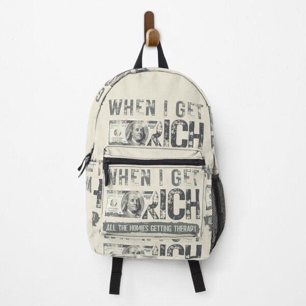 Item preview, When I Get Rich All The Homies Getting Therapy, Funny Phrase Grunge designed and sold by Mimielitas-Shop.