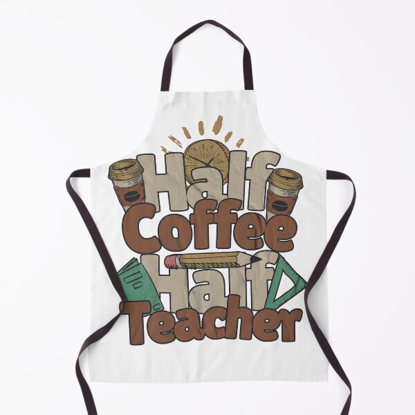 Item preview, Half Coffee Half Teacher designed and sold by DiatomDesigns.
