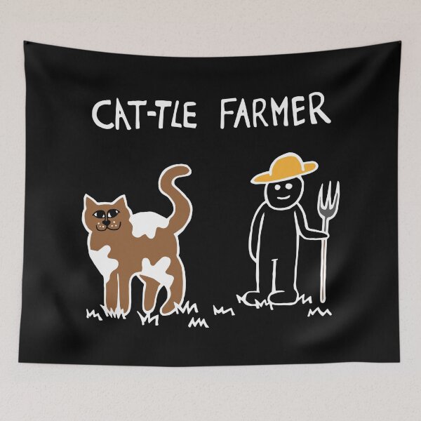 Item preview, Cattle Cat Farmer (White) designed and sold by Graograman.