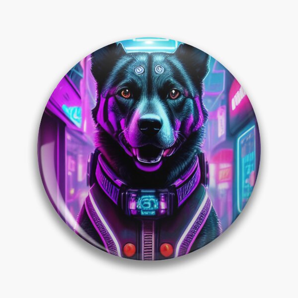 Item preview, Cyberpunk Futuristic Dog designed and sold by CyberArtWorld.
