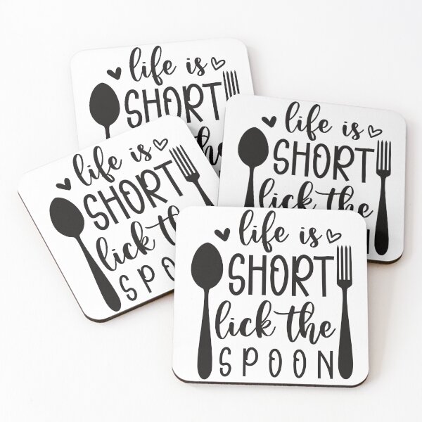 Item preview, Life is short, lick the spoon designed and sold by Blackstar Design Studio.
