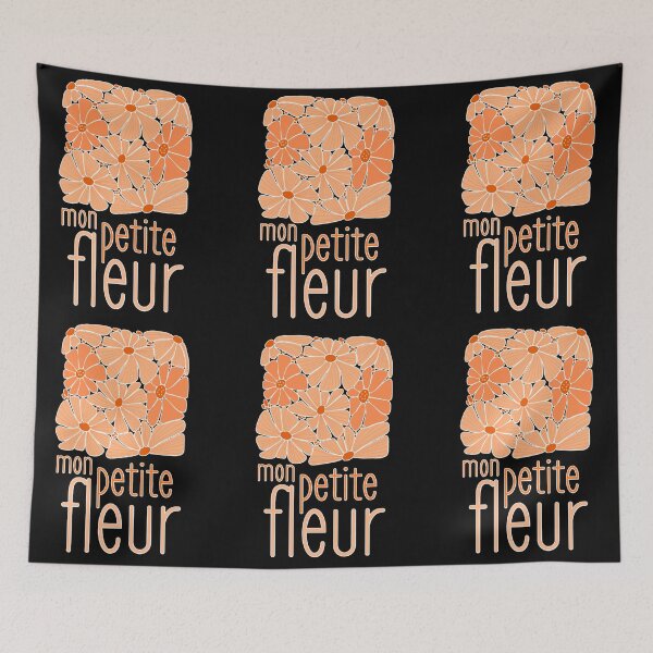 Item preview, Hello Spring Groovy Orange My Hippie Soul Little Flower French Quotes designed and sold by Renata Illustrata.
