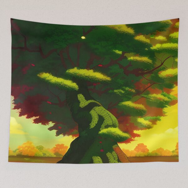 Item preview, A painting of a green lush tree designed and sold by brandway.