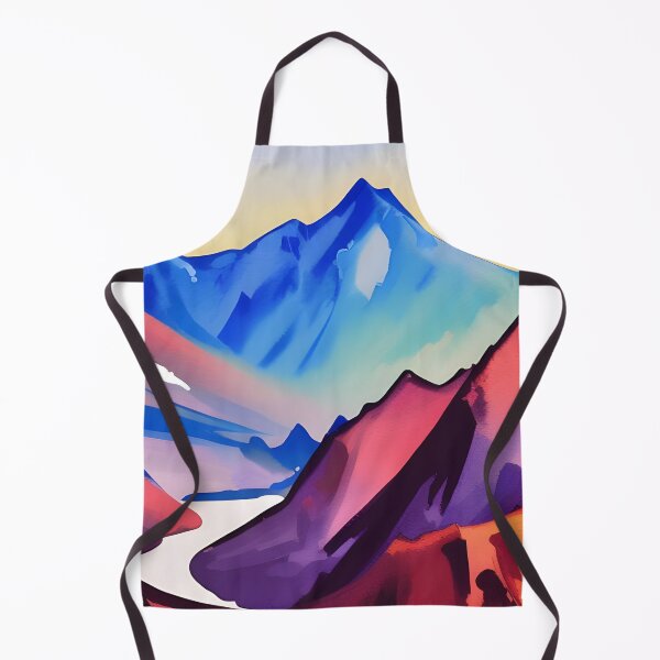 Aperçu de l'œuvre Mountain landscape painted with poster paints créée et vendue par brandway.
