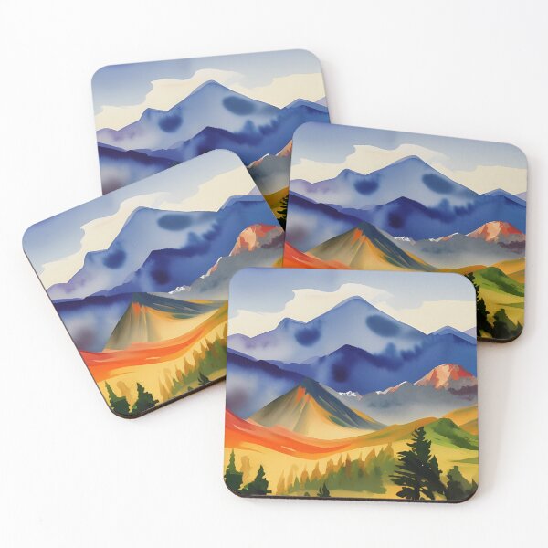 Item preview, Watercolor mountain landscape designed and sold by brandway.