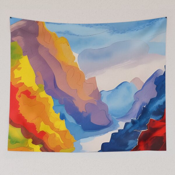 Item preview, Mountain landscape painted with paints designed and sold by brandway.