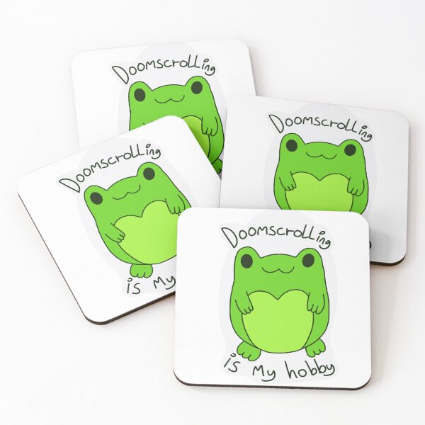 Item preview, Doomscrolling frog  designed and sold by Phuqae.