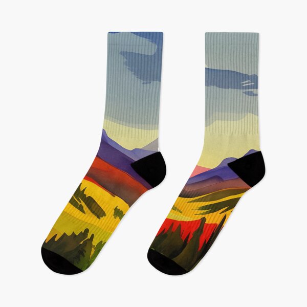 Item preview, Watercolor mountain valley designed and sold by brandway.