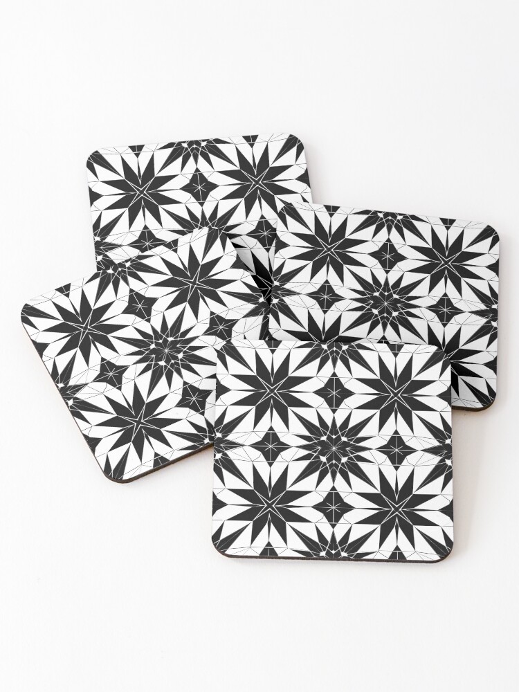 Thumbnail 1 of 5, Coasters (Set of 4), Pattern - Spiked designed and sold by Staceys-Secrets.