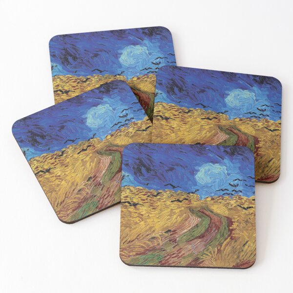 Item preview, Vincent van Gogh's Wheatfield with Crows (1890) famous landscape painting | Contrast designed and sold by Oliveirallan.