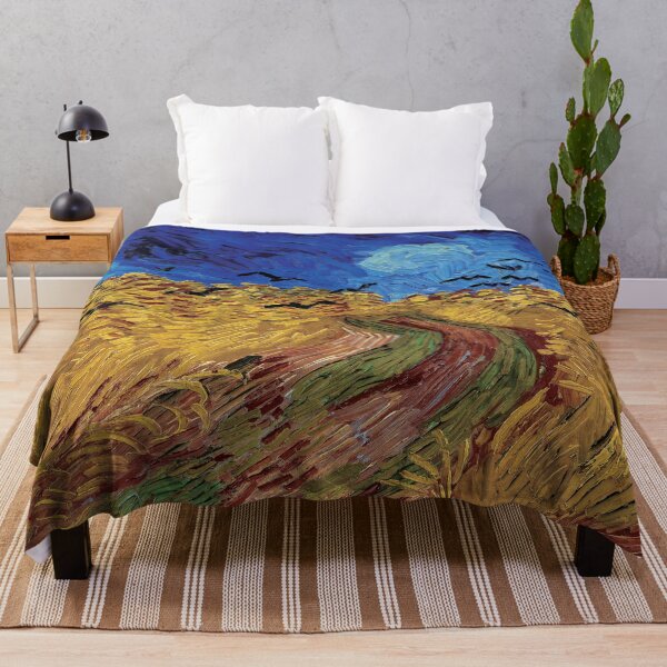 Item preview, Vincent van Gogh's Wheatfield with Crows (1890) famous landscape painting | Contrast designed and sold by Oliveirallan.