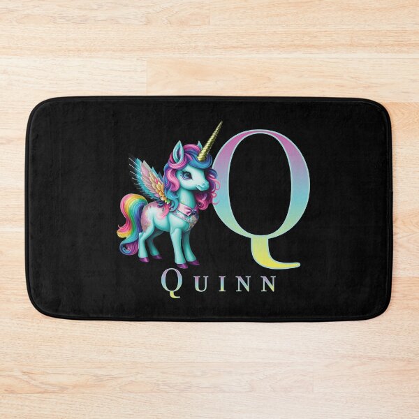 Item preview, Quinn name with a cute unicorn designed and sold by Lubellebubble20.
