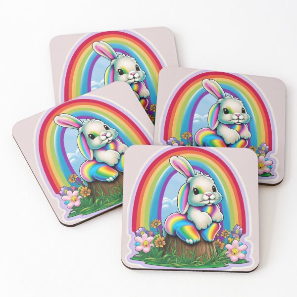 Item preview, Cute Rainbow Easter Bunny designed and sold by RoboRembrandt.