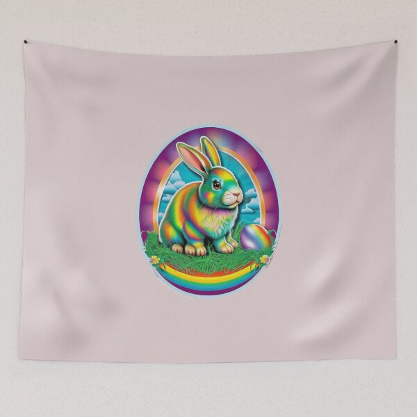 Item preview, Cute Rainbow Easter Bunny designed and sold by RoboRembrandt.