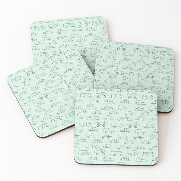 Item preview, Car Pattern Green designed and sold by SketchZeit.