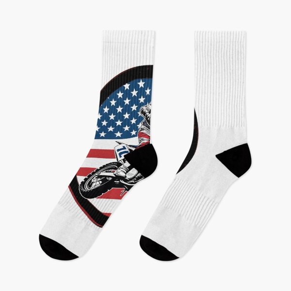 Artikelvorschau, Motocross Enduro Motorrad Amerika Flagge für patriotischen Dual-Sport-Fahrer entworfen und verkauft von starider.